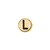 Spacer, Alphabet, Round, Flat, Gold, Alloy, 8mm, Sold Per pkg of 5