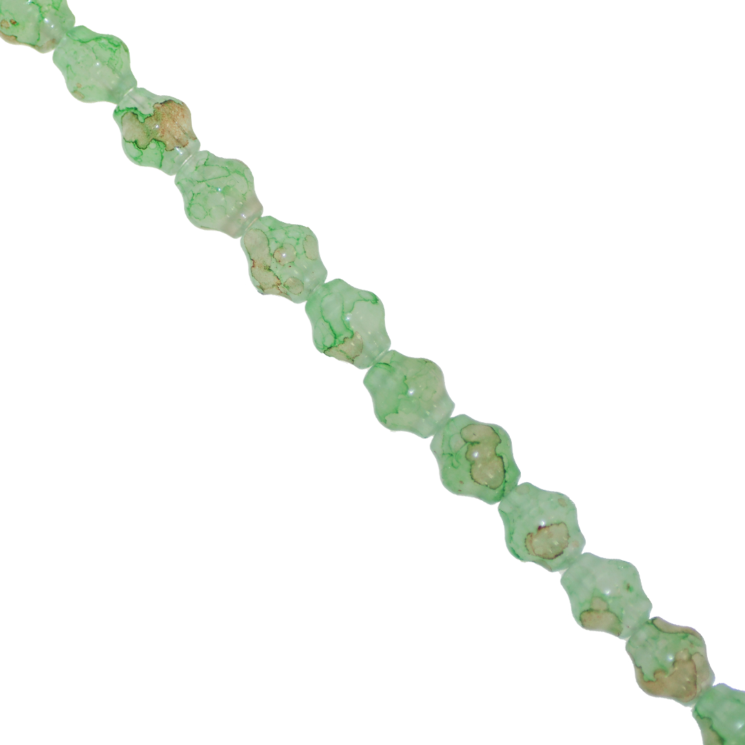 Glass Beads, Lantern, Splatter Paint, 9mm x 8mm, Approx 70 pcs per strand, Available in Multiple Colours