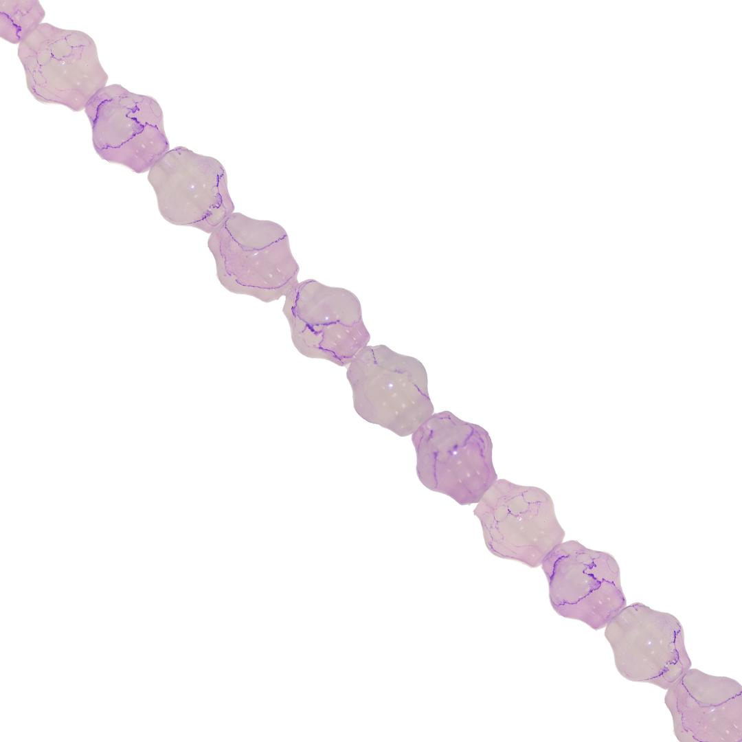 Glass Beads, Lantern, Splatter Paint, 9mm x 8mm, Approx 70 pcs per strand, Available in Multiple Colours