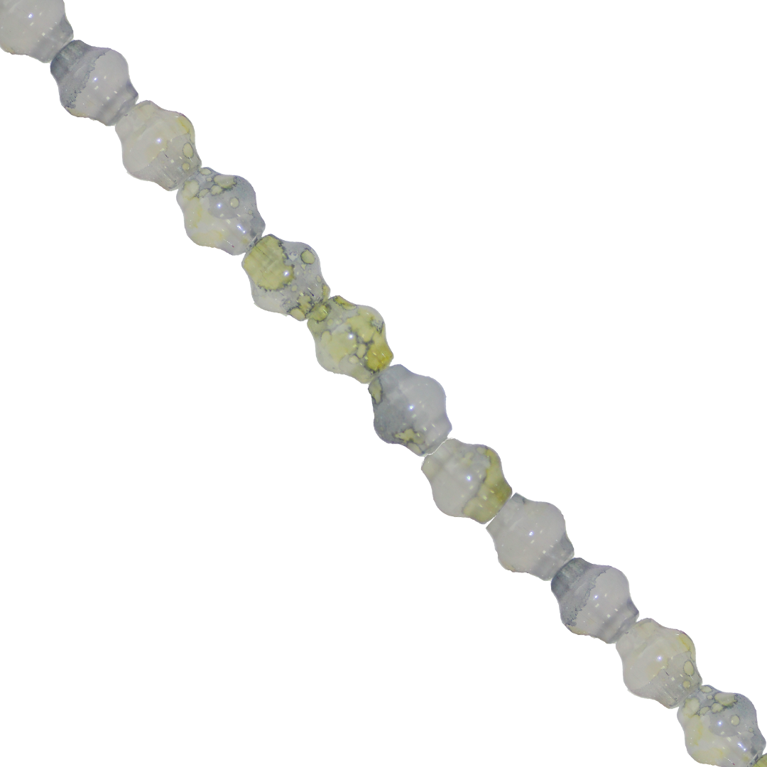 Glass Beads, Lantern, Splatter Paint, 9mm x 8mm, Approx 70 pcs per strand, Available in Multiple Colours