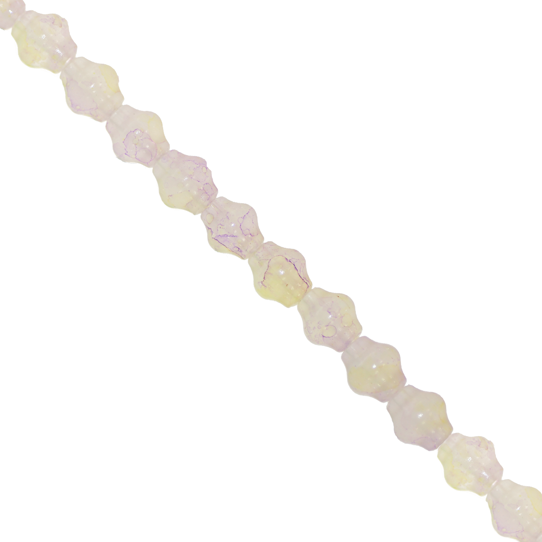 Glass Beads, Lantern, Splatter Paint, 9mm x 8mm, Approx 70 pcs per strand, Available in Multiple Colours