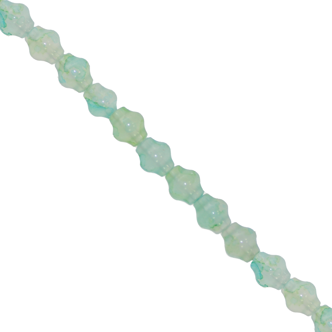 Glass Beads, Lantern, Splatter Paint, 9mm x 8mm, Approx 70 pcs per strand, Available in Multiple Colours