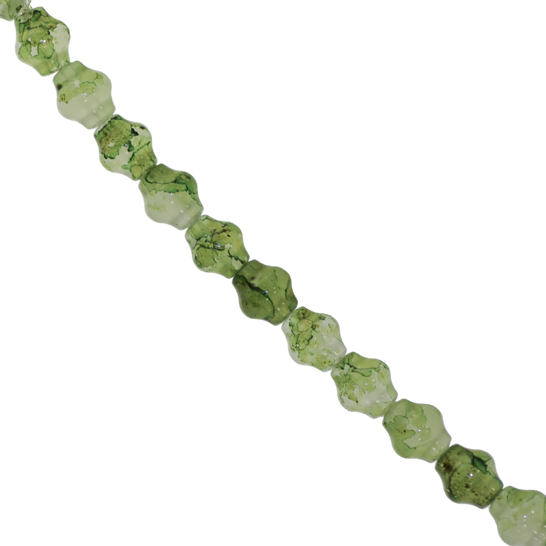 Glass Beads, Lantern, Splatter Paint, 9mm x 8mm, Approx 70 pcs per strand, Available in Multiple Colours