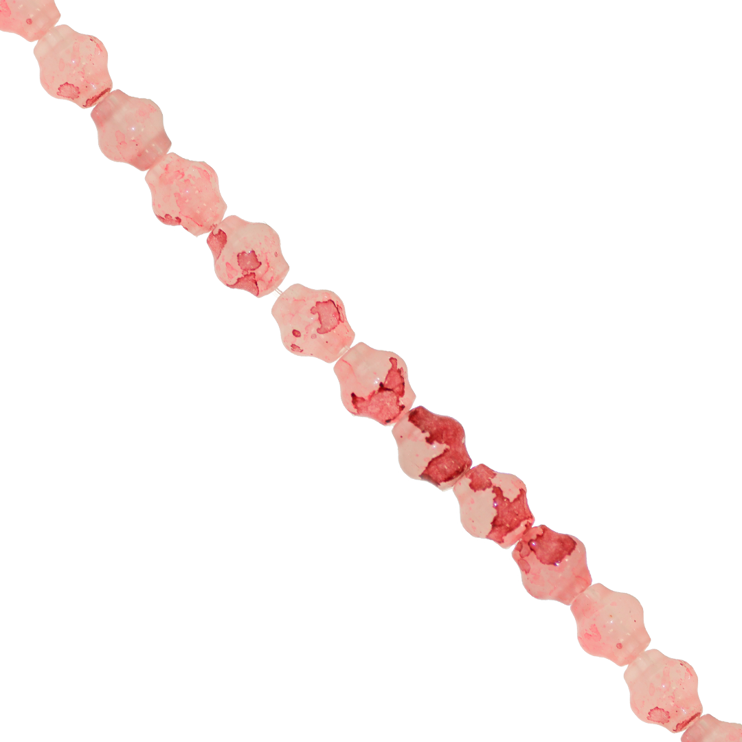 Glass Beads, Lantern, Splatter Paint, 9mm x 8mm, Approx 70 pcs per strand, Available in Multiple Colours