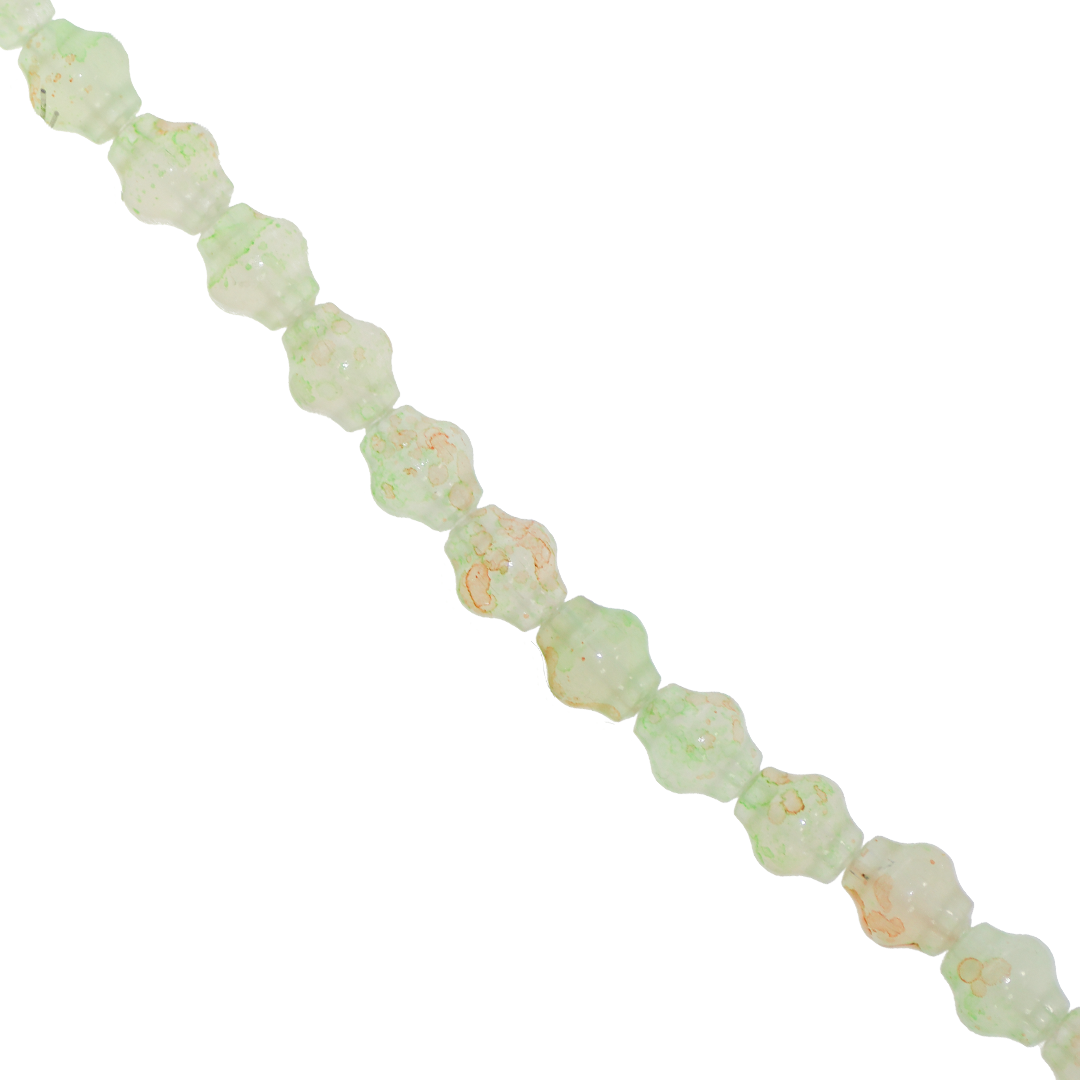 Glass Beads, Lantern, Splatter Paint, 9mm x 8mm, Approx 70 pcs per strand, Available in Multiple Colours