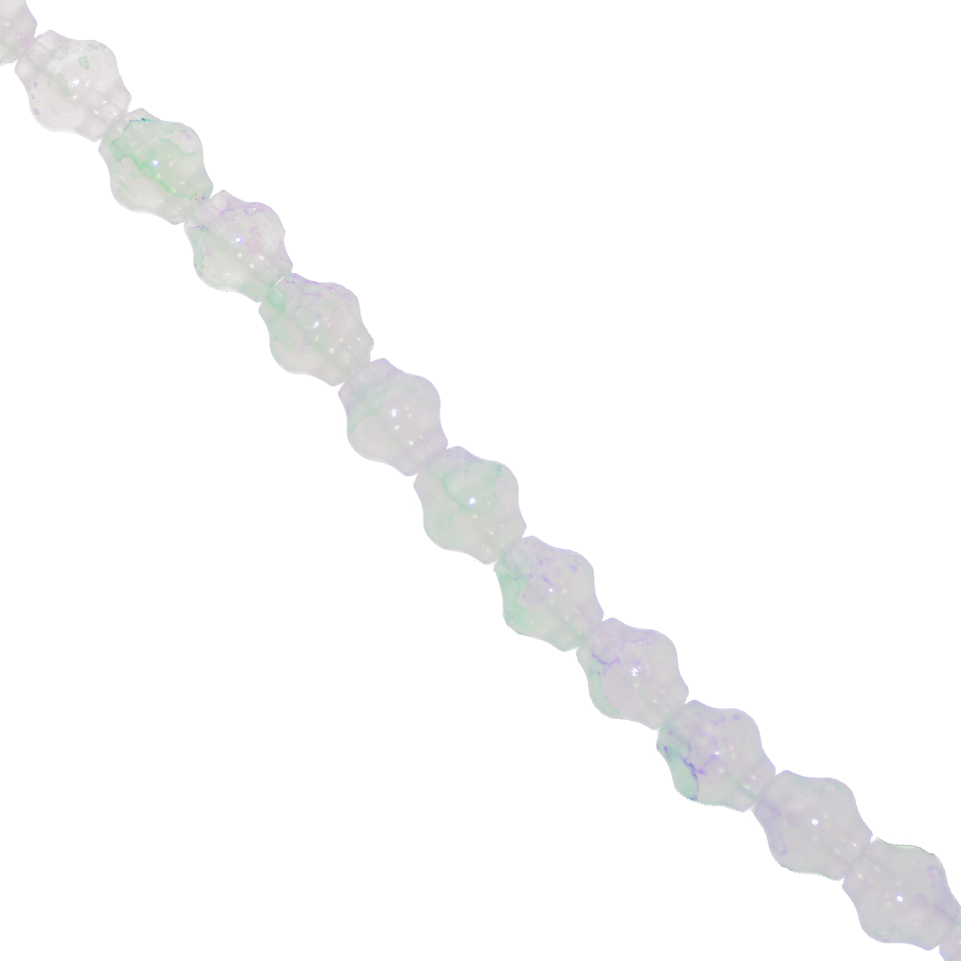 Glass Beads, Lantern, Splatter Paint, 9mm x 8mm, Approx 70 pcs per strand, Available in Multiple Colours