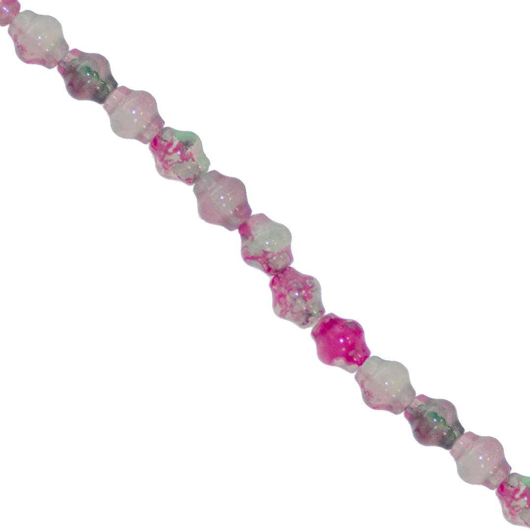 Glass Beads, Lantern, Splatter Paint, 9mm x 8mm, Approx 70 pcs per strand, Available in Multiple Colours