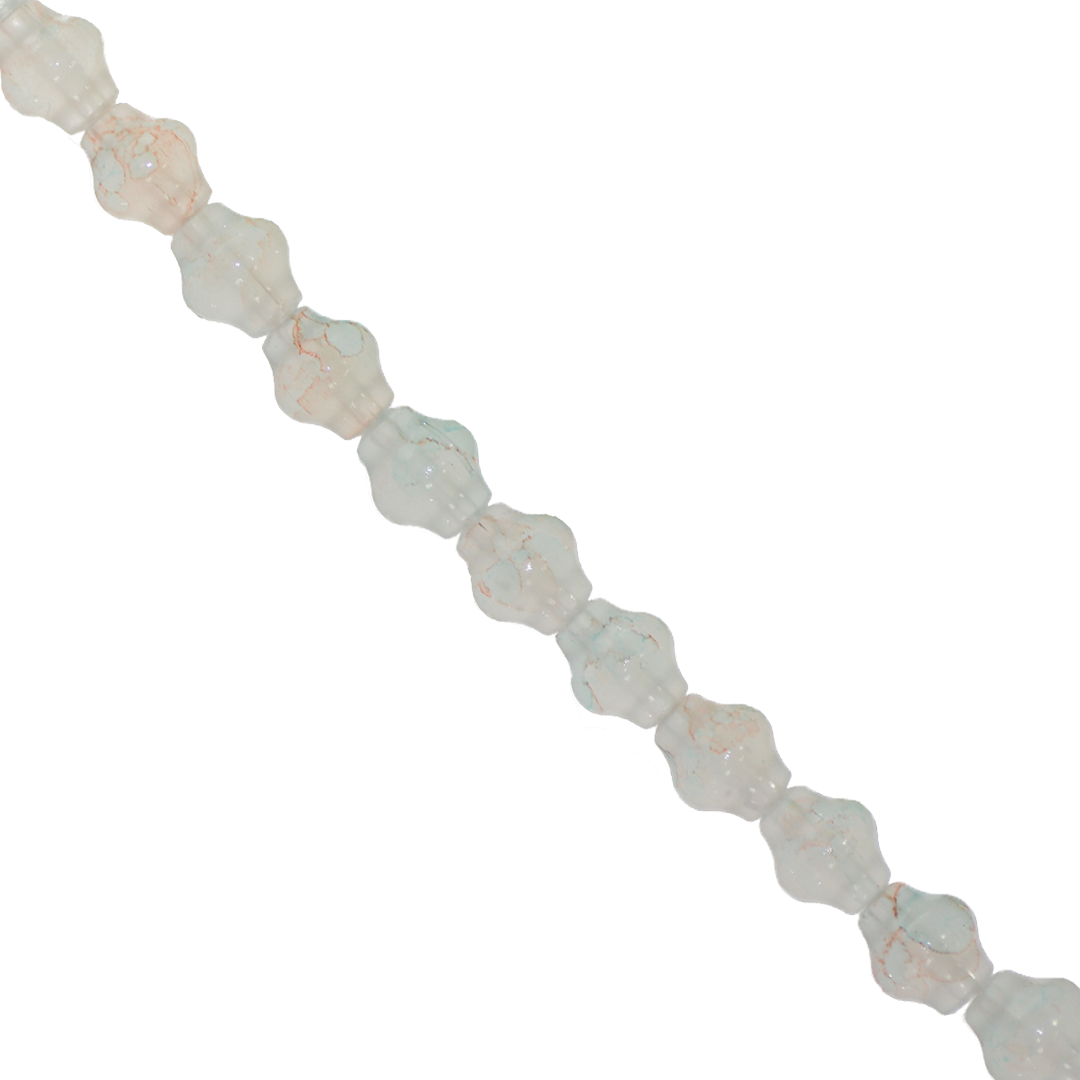 Glass Beads, Lantern, Splatter Paint, 9mm x 8mm, Approx 70 pcs per strand, Available in Multiple Colours