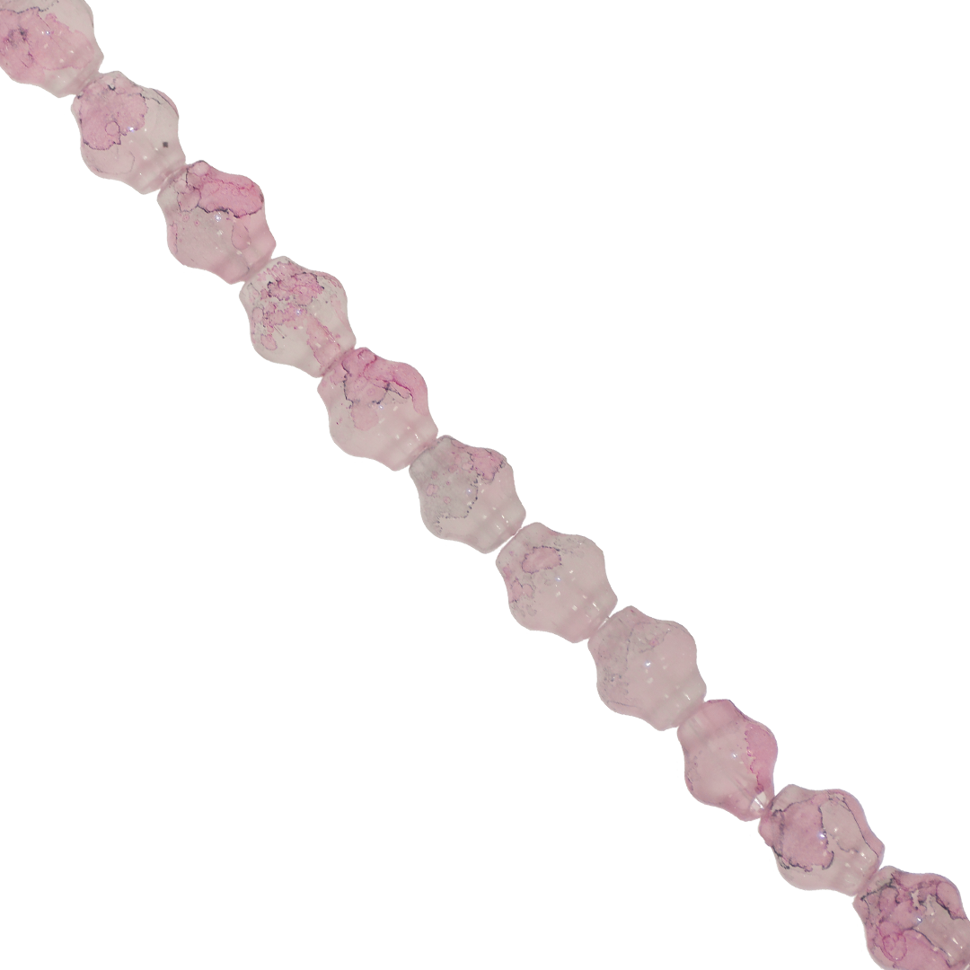 Glass Beads, Lantern, Splatter Paint, 9mm x 8mm, Approx 70 pcs per strand, Available in Multiple Colours