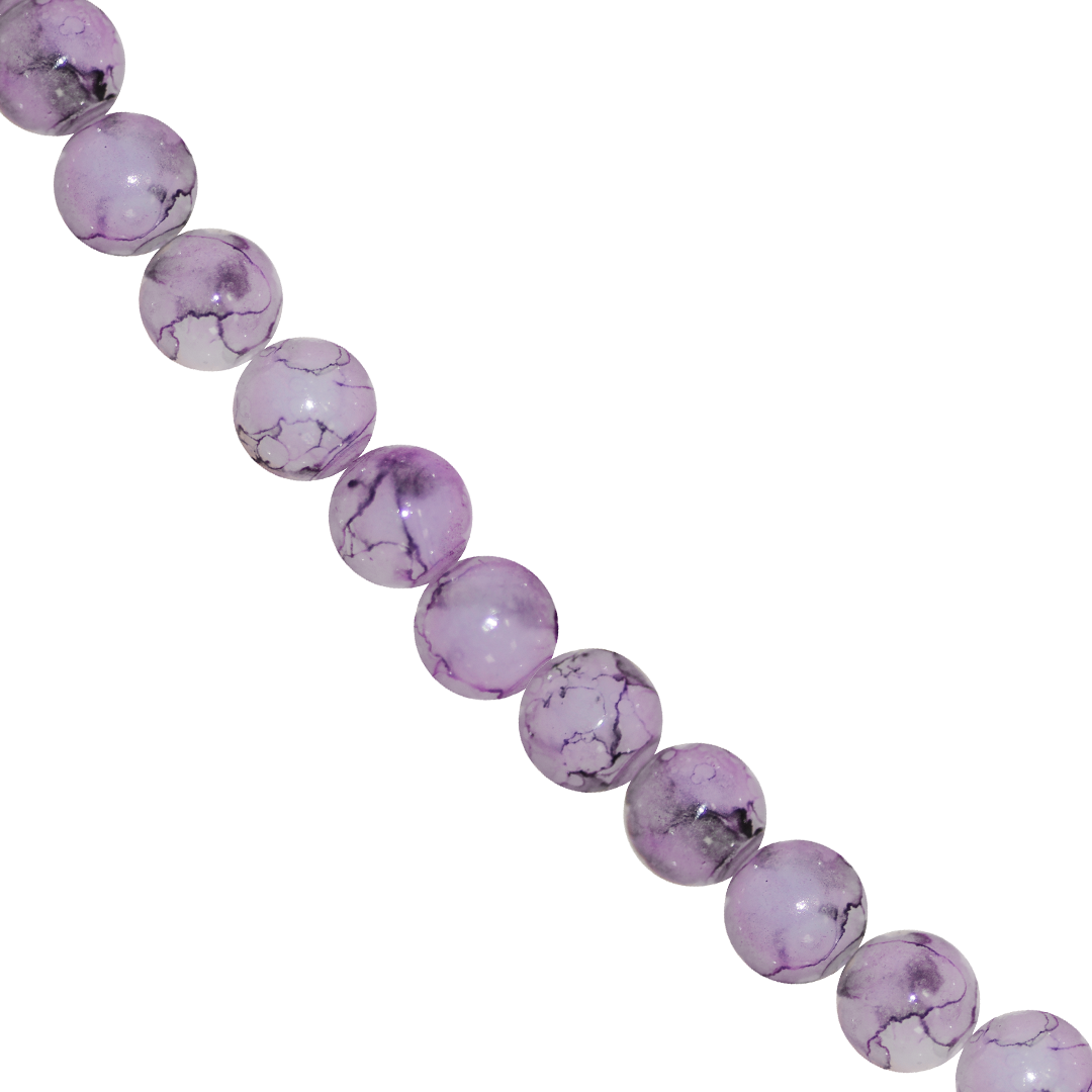 Marble Style Glass Beads, Opaque, 4mm, Approx 190 pcs per strand, Available in Multiple Colours