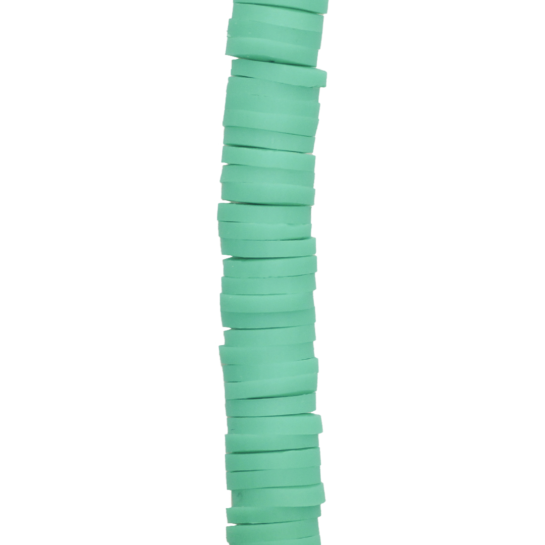 Heishi Beads, Flat Disk Polymer Clay Beads, 6mm, Available in Multiple Colours