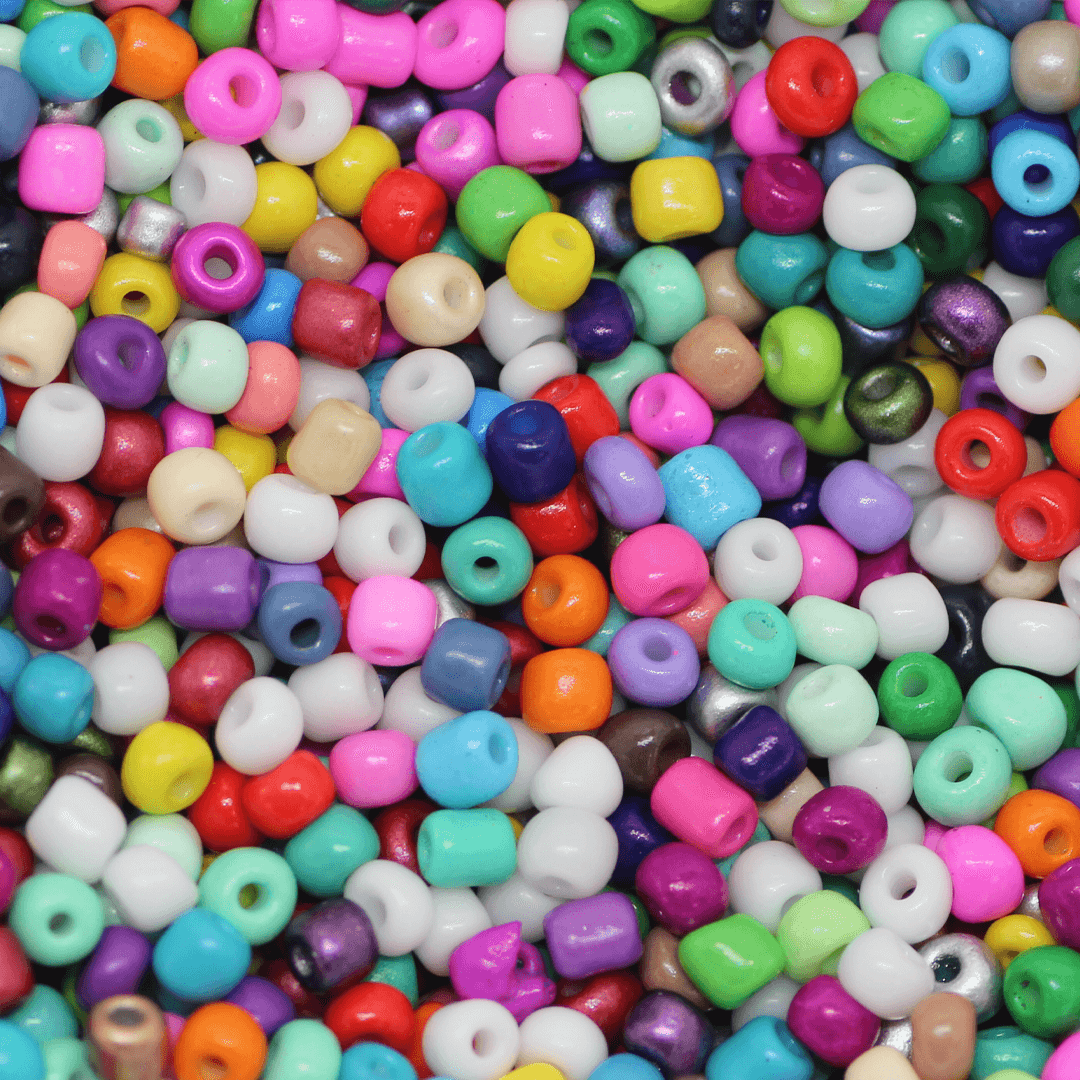 Seed Bead Bulk Bags - 6/0 - Mixed Colours Opaque - Approx 448g/6,000pcs