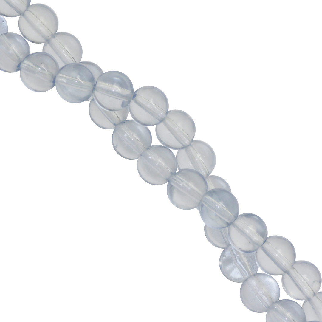 Clear Glass Beads, 10mm, Approx 70 pcs per strand, Available in Multiple Colours