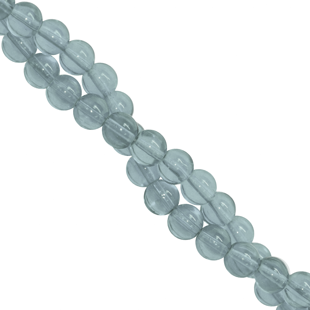 Clear Glass Beads, 6mm, Approx 135 pcs per strand, Available in Multiple Colours