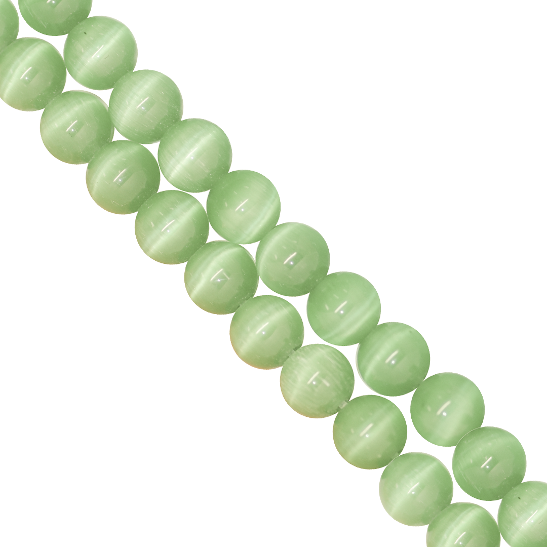 Cats Eye, Glass Beads, Available in 3 Sizes and 12 Colours