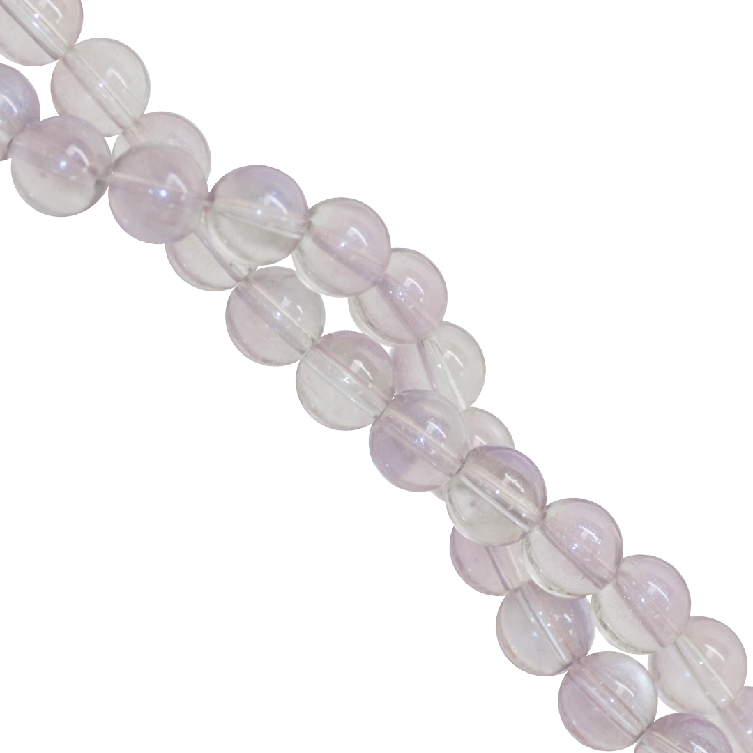 Clear Glass Beads, 10mm, Approx 70 pcs per strand, Available in Multiple Colours