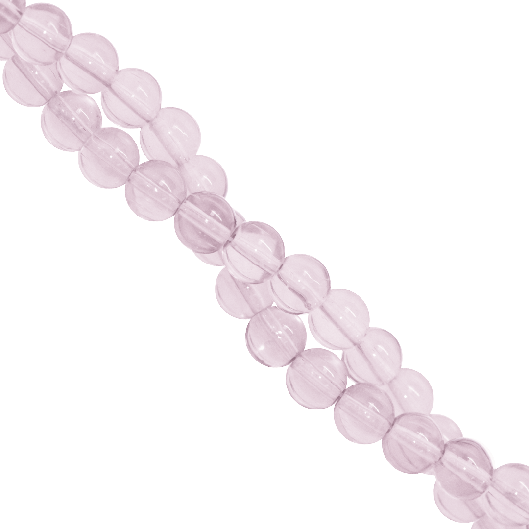 Clear Glass Beads, 8mm, Approx 95 pcs per strand, Available in Multiple Colours