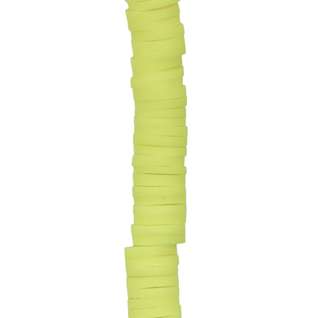 Heishi Beads, Flat Disk Polymer Clay Beads, 6mm, Available in Multiple Colours