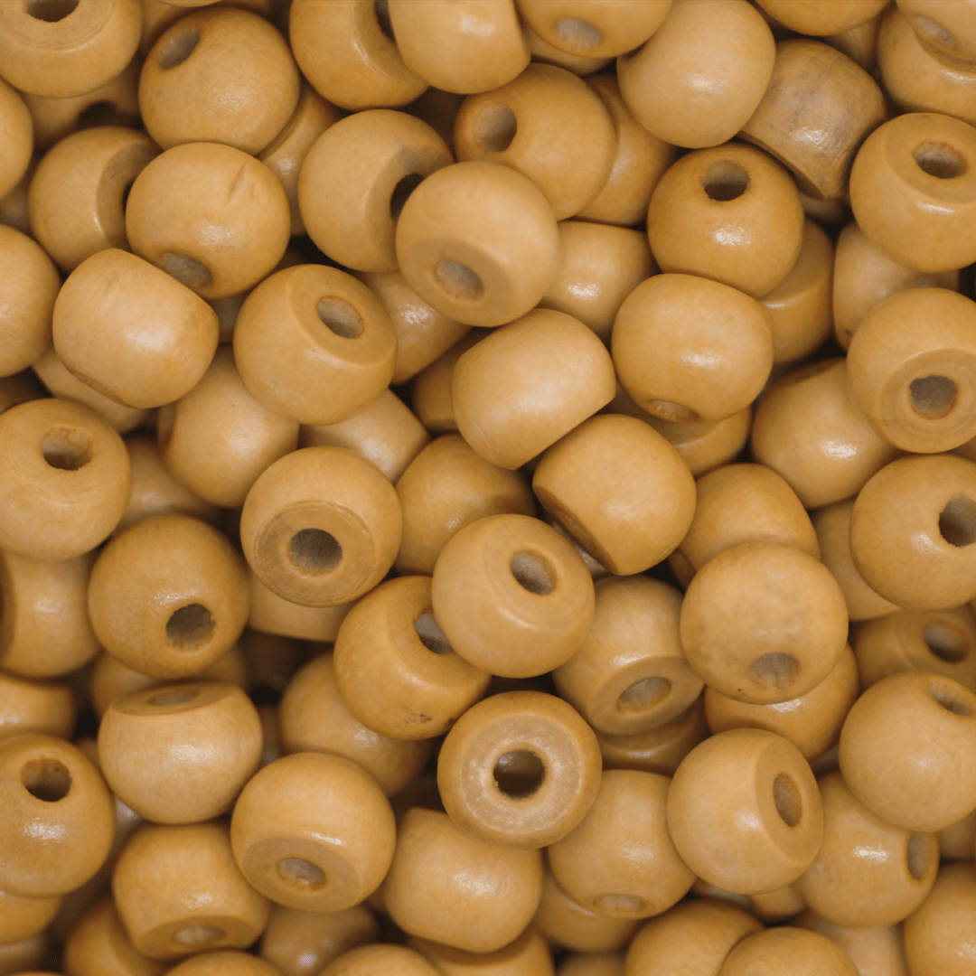 Wood Beads Bulk Bag, Light Orange, 10mm, Approx 180 beads