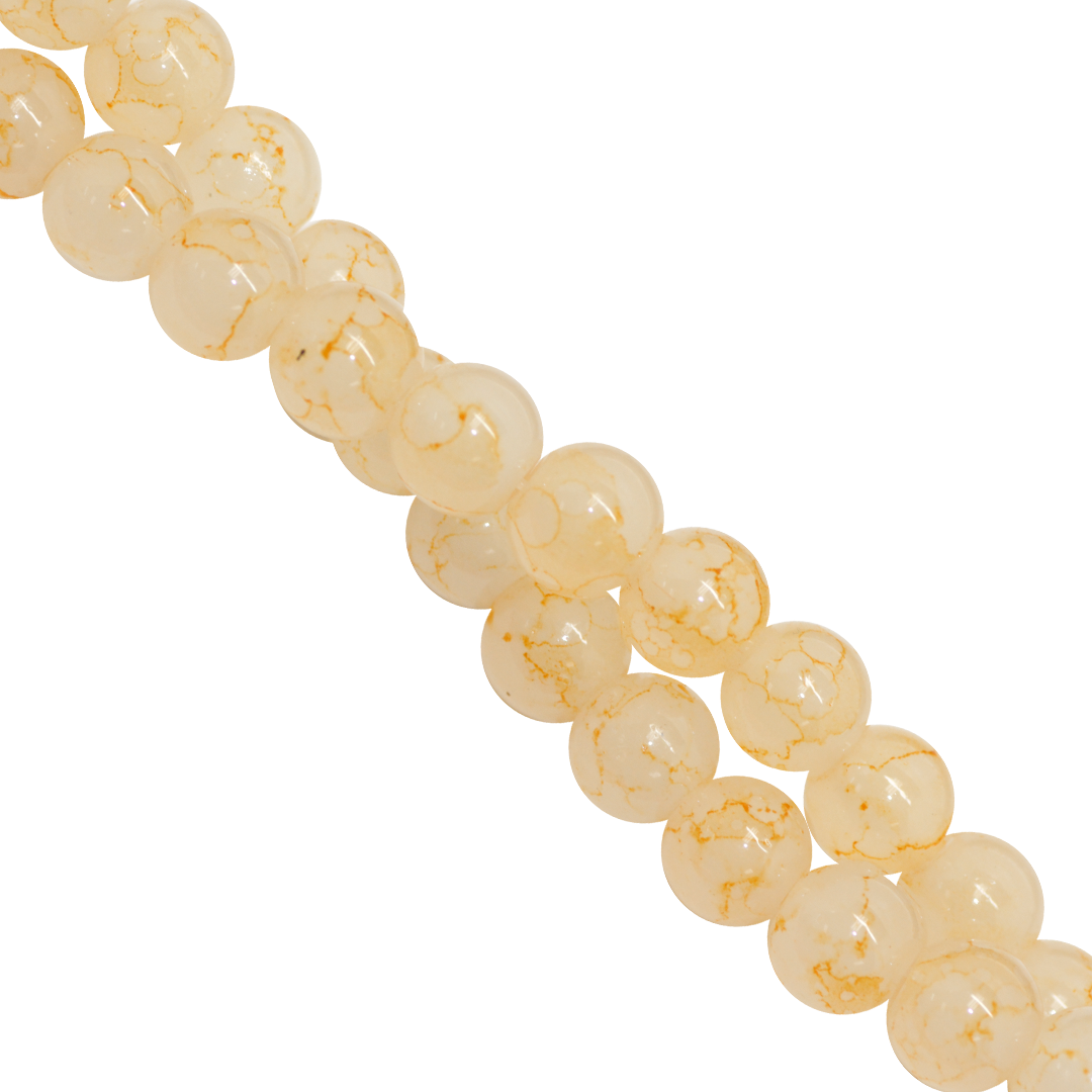 Marble Style Glass Beads, 6mm, Tie Dye, 140 pcs per strand, Available in Multiple Colours