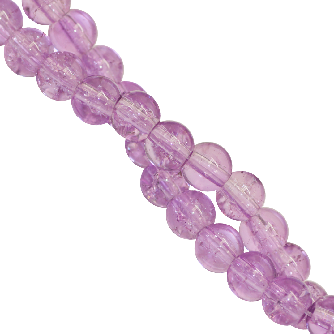 Marble Style Glass Beads, Cracked, 6mm, Approx 130 pcs per strand, Available in Multiple Colours