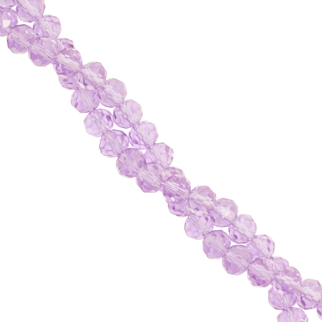 Glass Crystal Beads, Rondelle, Faceted, 4mm x 3.5mm, 105 pcs per strand, Available in Multiple Colours