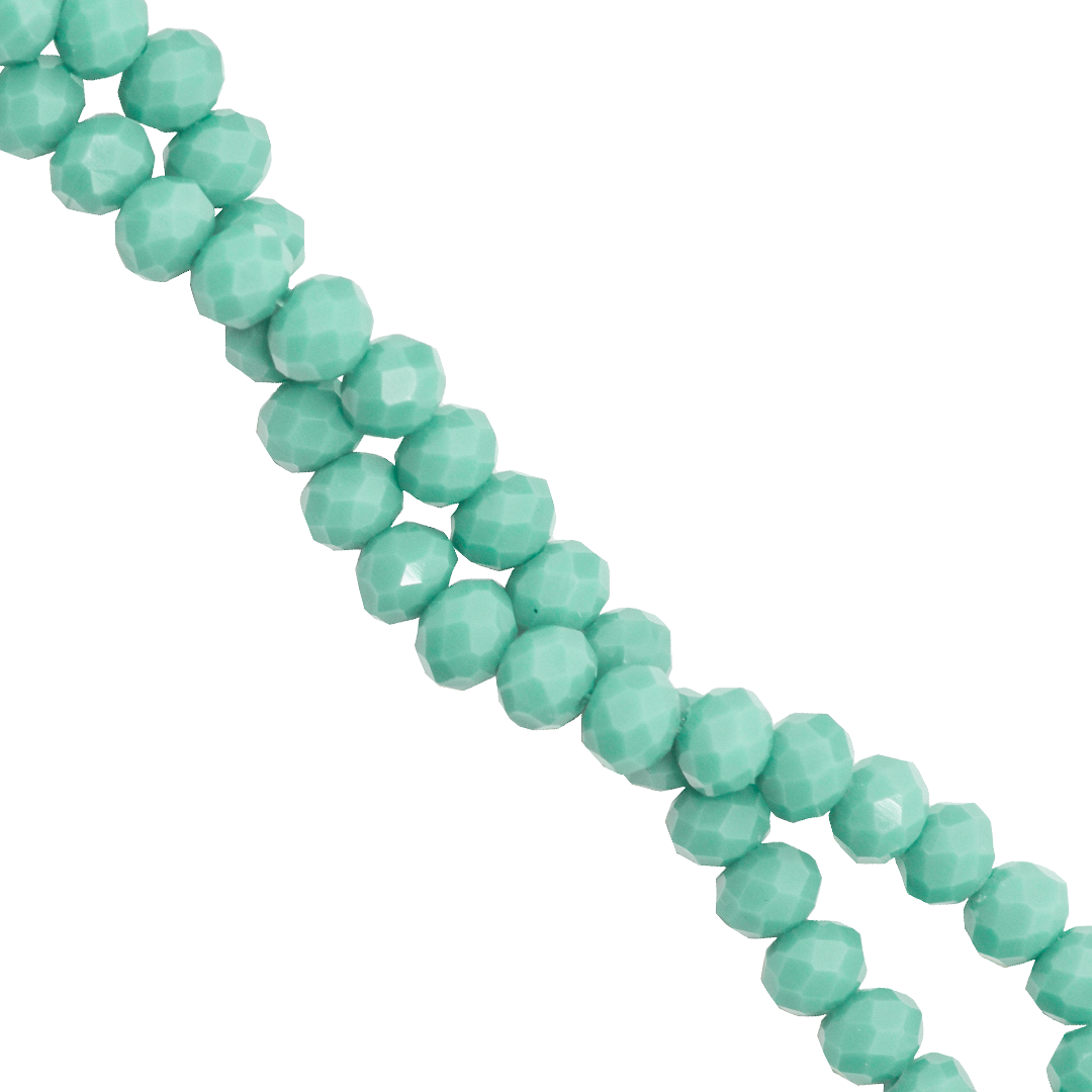Glass Crystal Beads, Rondelle, Faceted, 6mm, Approx 80 pcs per strand, Available in Multiple Colours