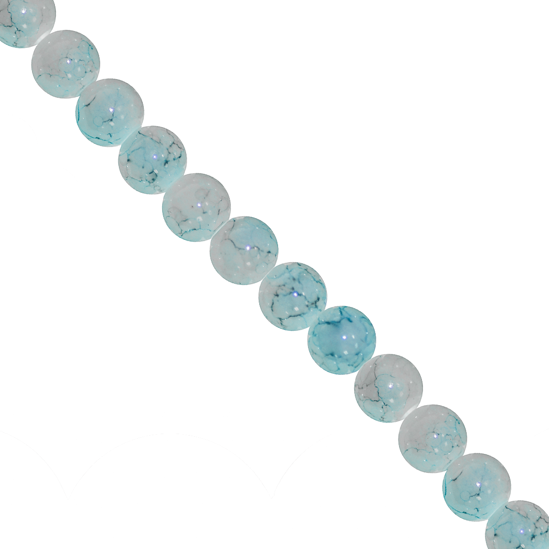 Marble Style Glass Beads, Opaque, 4mm, Approx 200 pcs per strand, Available in Multiple Colours