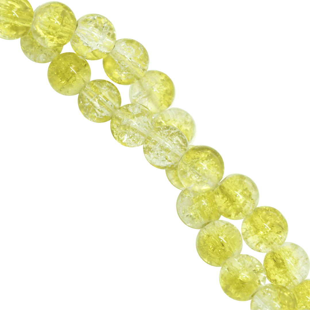 Marble Style Glass Beads, Cracked, 8mm, Approx 95 pcs per strand, Available in Multiple Colours