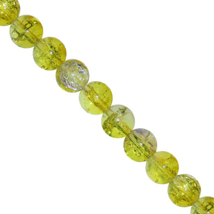 Marble Style Glass Beads, Cracked, 10mm, Approx 80 pcs per strand, Available in Multiple Colours