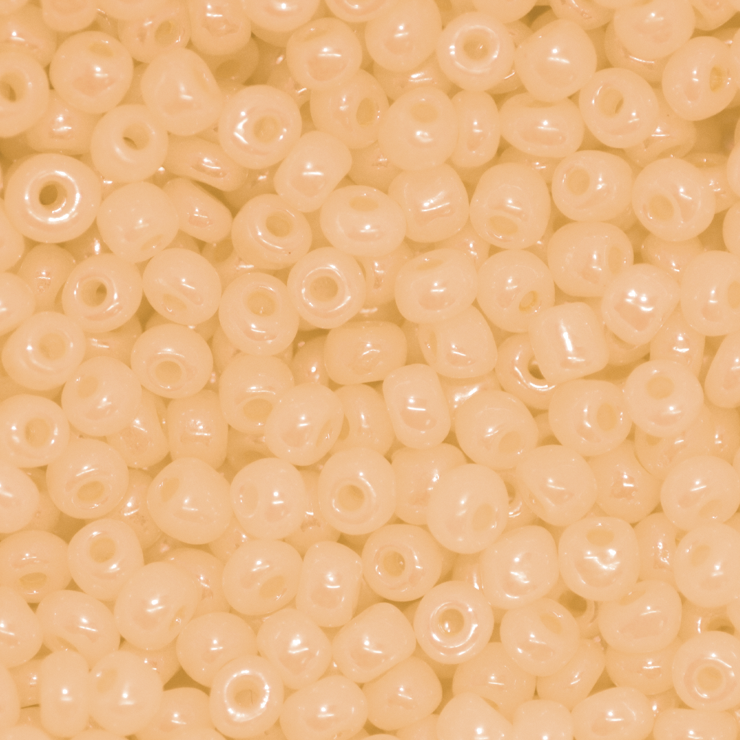Seed Bead Bulk Bags - 6/0 - Light Peach Luster Opaque - Approx 448g/6,000pcs