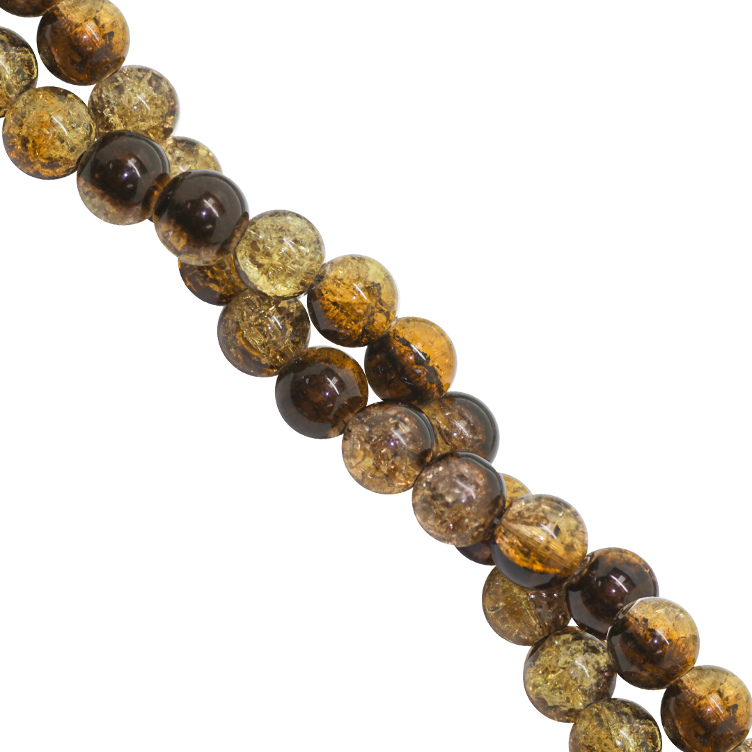 Marble Style Glass Beads, Cracked, 10mm, Approx 80 pcs per strand, Available in Multiple Colours