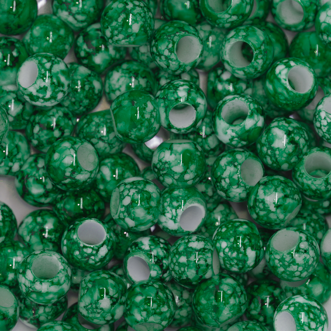 Plastic Beads Bulk Bag, Marbled, 12mm, Sold Per pkg of Approx 110, Available in Multiple Colours