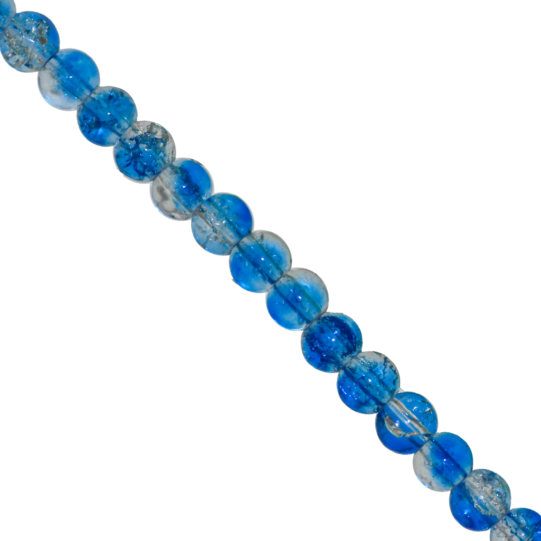 Marble Style Glass Beads, Cracked, 4mm, Approx 190 pcs per strand, Available in Multiple Colours
