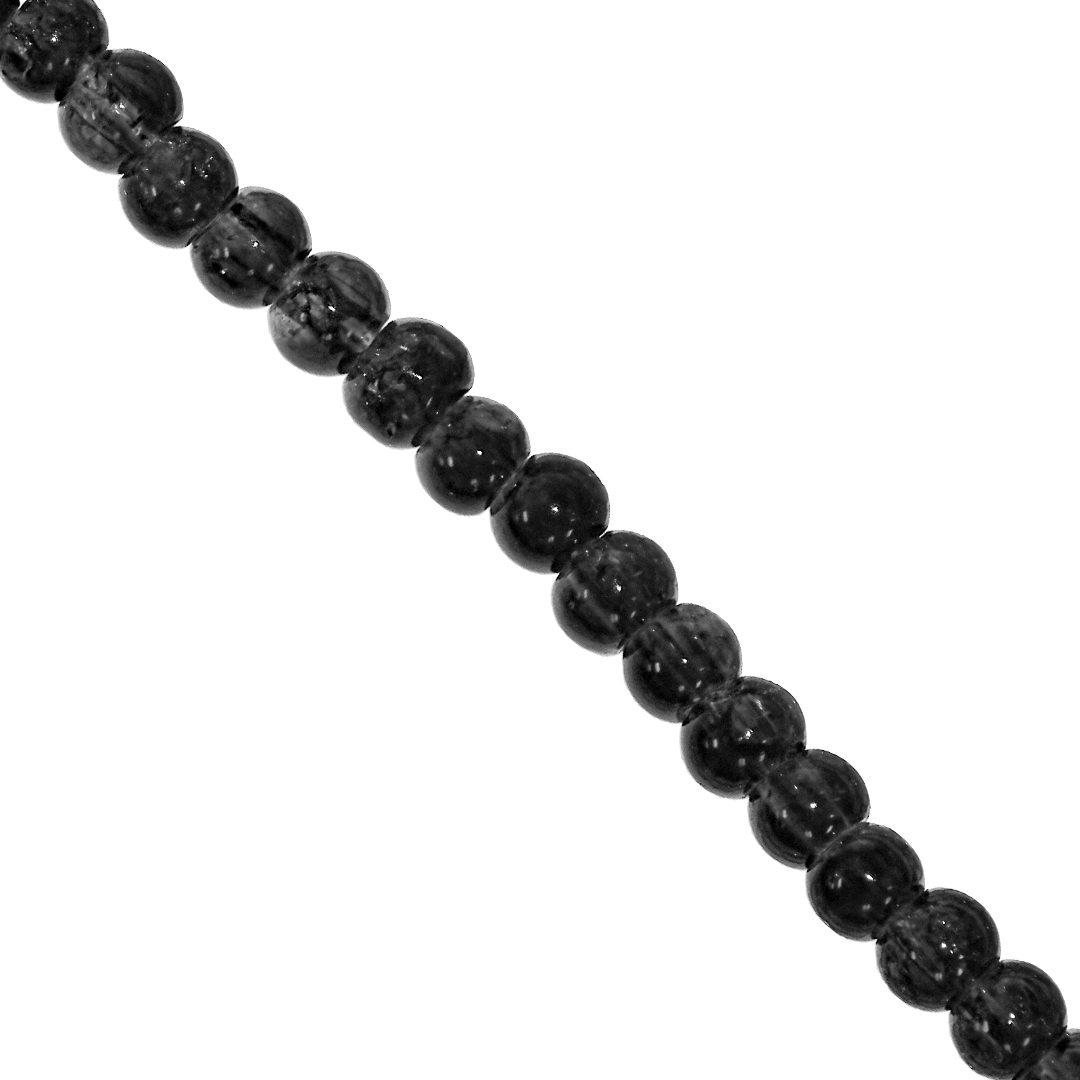 Marble Style Glass Beads, Cracked, 4mm, Approx 190 pcs per strand, Available in Multiple Colours