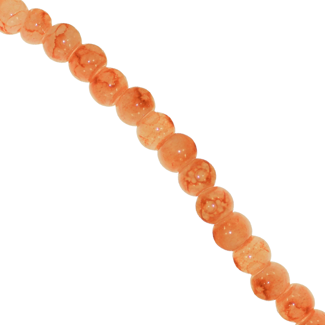 Glass Beads, Cracked, Tie Dye, 4mm, Approx 180 pcs per strand, Available in Multiple Colours