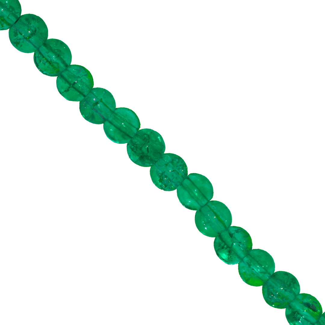 Marble Style Glass Beads, Cracked, 4mm, Approx 190 pcs per strand, Available in Multiple Colours