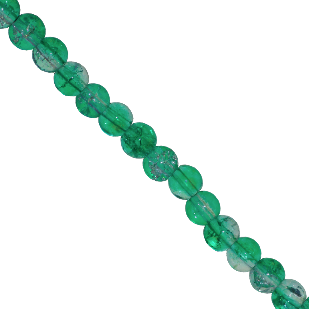 Marble Style Glass Beads, Cracked, 4mm, Approx 190 pcs per strand, Available in Multiple Colours