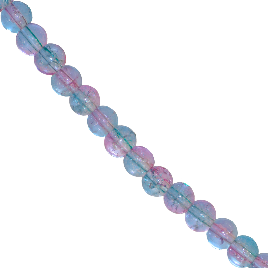 Marble Style Glass Beads, Cracked, 4mm, Approx 190 pcs per strand, Available in Multiple Colours