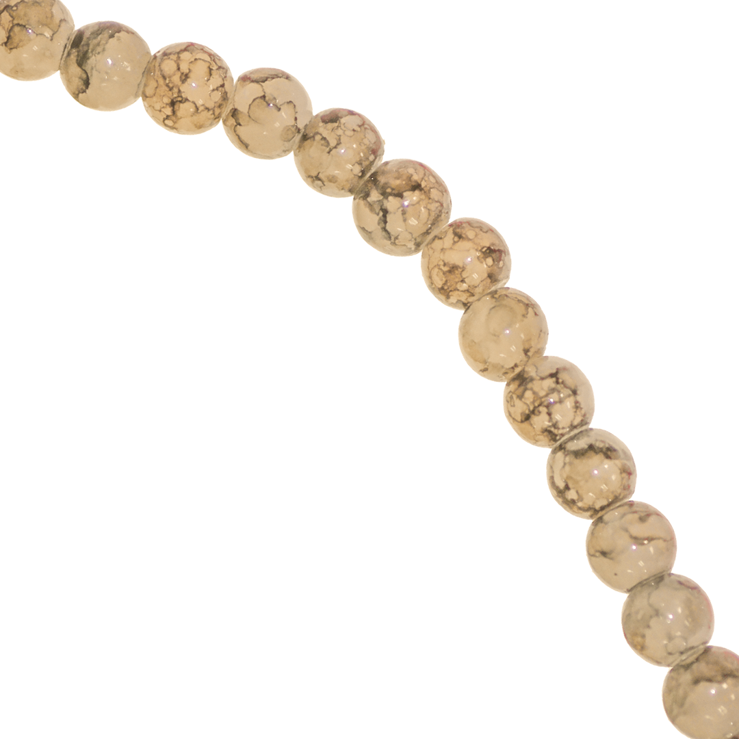 Marble Style Glass Beads, Tie Dyed, 4mm, Approx 190 pcs per strand, Available in Multiple Colours