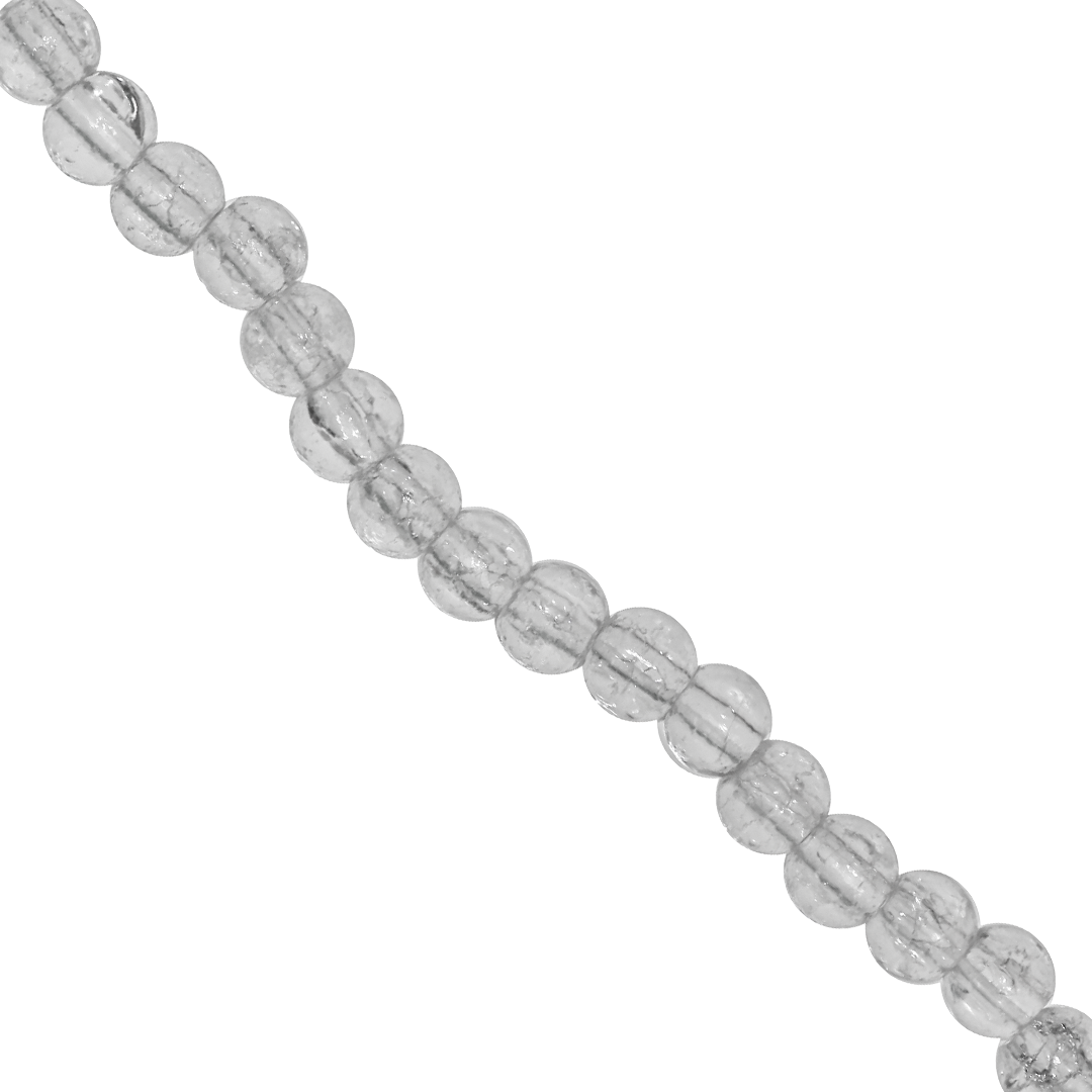 Marble Style Glass Beads, Cracked, 4mm, Approx 190 pcs per strand, Available in Multiple Colours