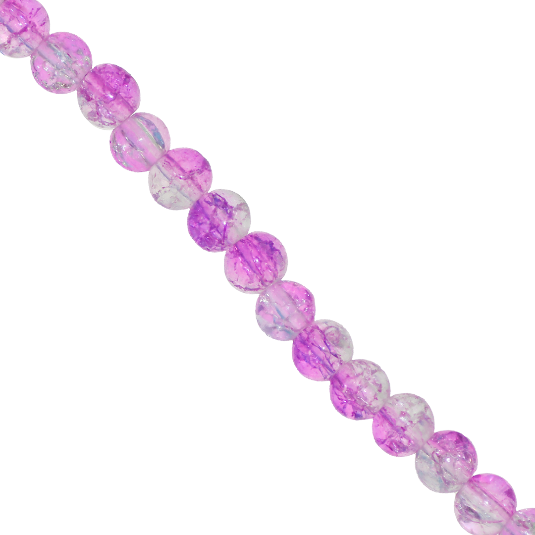 Marble Style Glass Beads, Cracked, 4mm, Approx 190 pcs per strand, Available in Multiple Colours