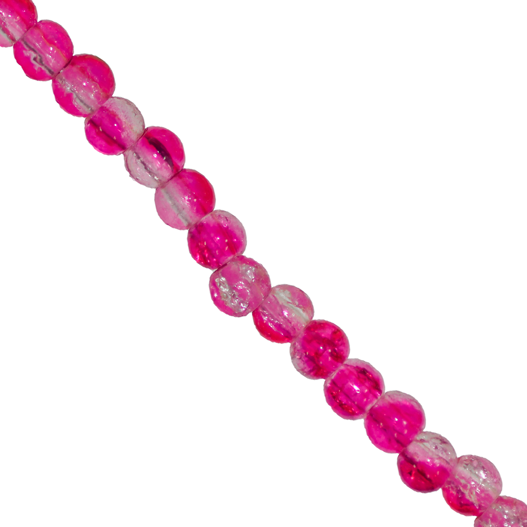 Marble Style Glass Beads, Cracked, 4mm, Approx 190 pcs per strand, Available in Multiple Colours