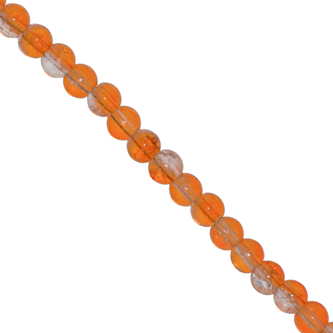 Marble Style Glass Beads, Cracked, 4mm, Approx 190 pcs per strand, Available in Multiple Colours