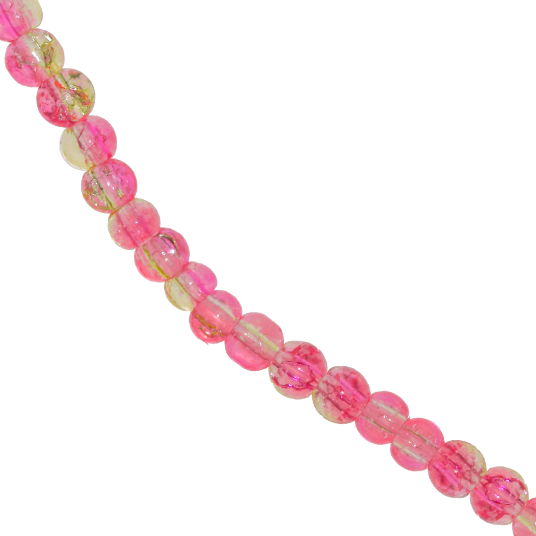 Marble Style Glass Beads, Cracked, 4mm, Approx 190 pcs per strand, Available in Multiple Colours
