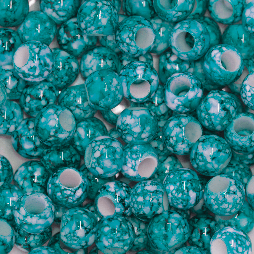 Plastic Beads Bulk Bag, Marbled, 12mm, Sold Per pkg of Approx 110, Available in Multiple Colours