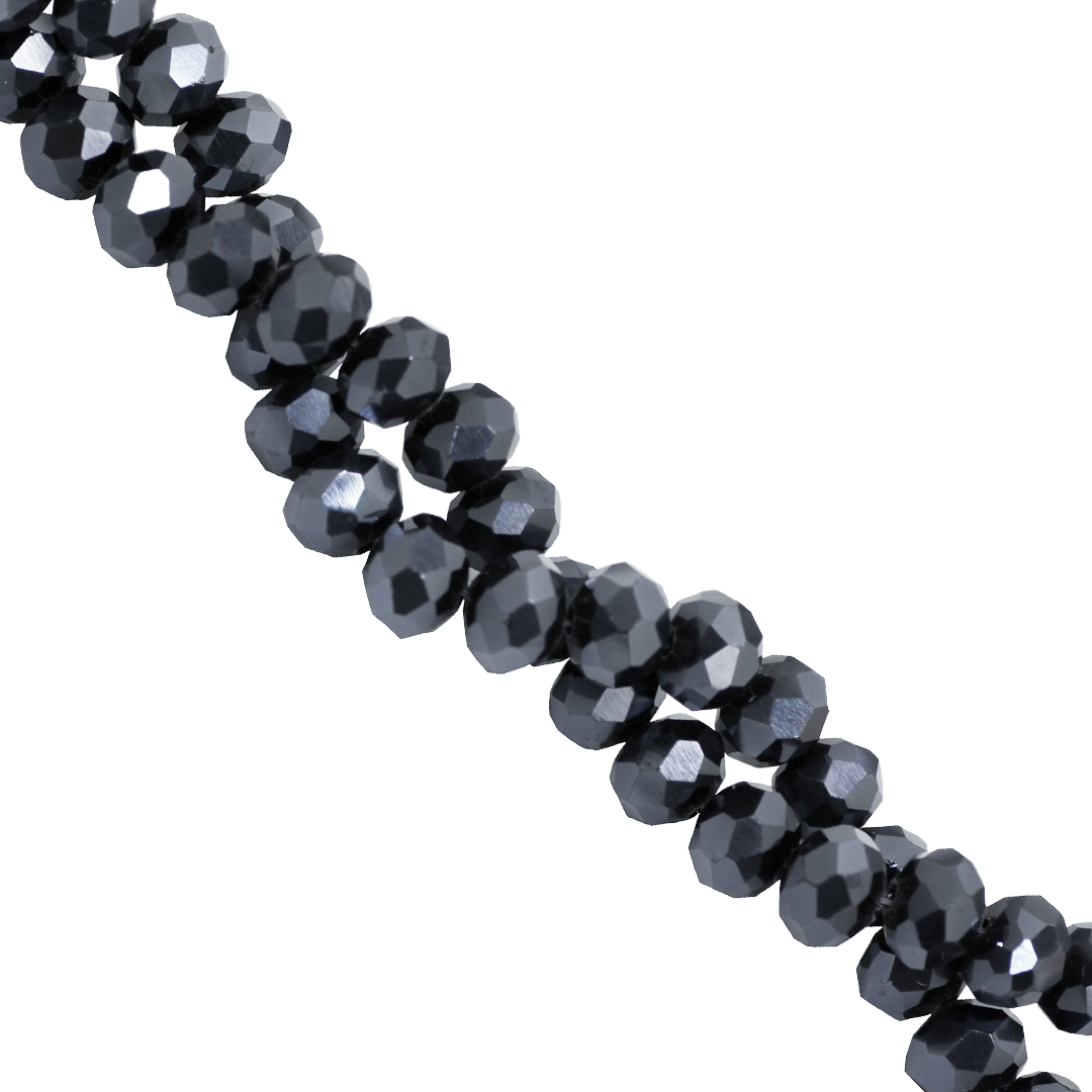 Glass Crystal Beads, Rondelle, Faceted, 4mm x 3.5mm, 105 pcs per strand, Available in Multiple Colours