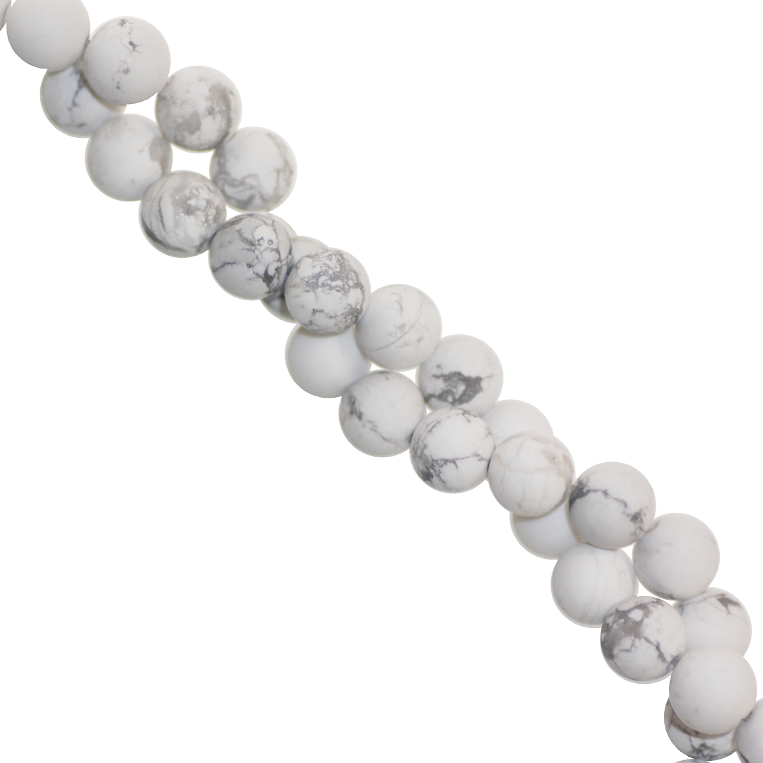 Matte Howlite A Semi Precious Stone Available in 5 Sizes