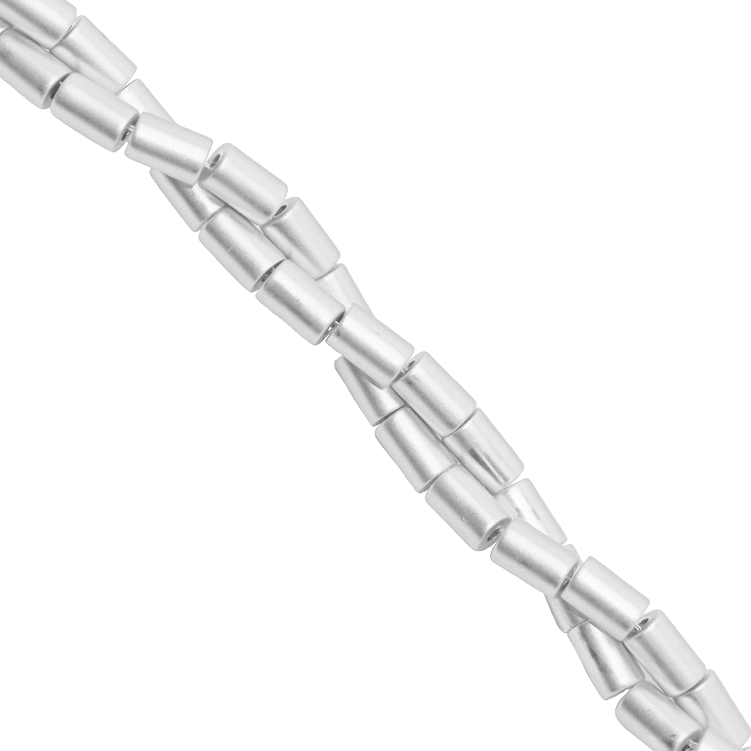 Hematite Cylinder, Matte Finish, Plated, 5mm x 3mm, Approx 80 pcs per strand, Available in Multiple Colours