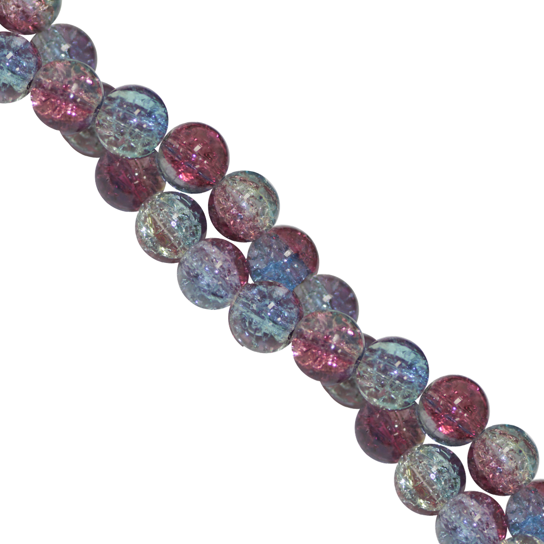 Marble Style Glass Beads, Cracked, 10mm, Approx 80 pcs per strand, Available in Multiple Colours